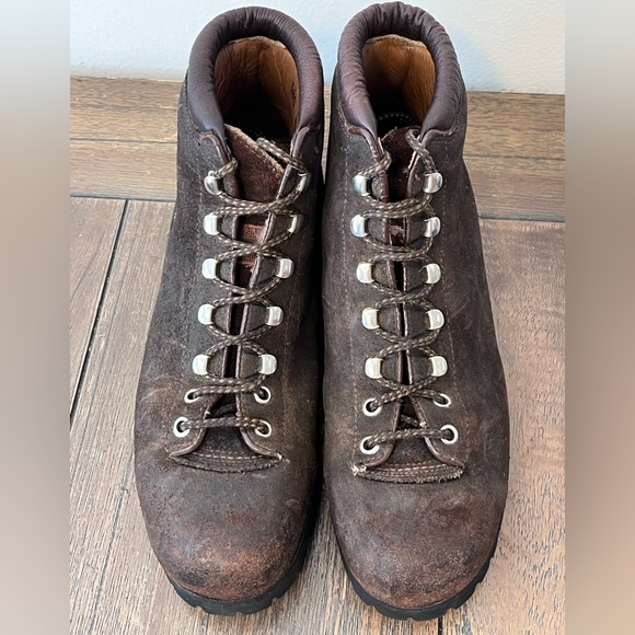 Calzaturificio The Alps By Fabiano Brown Leather Hiking Boots Womens size 8.5 N - Picture 7 of 13